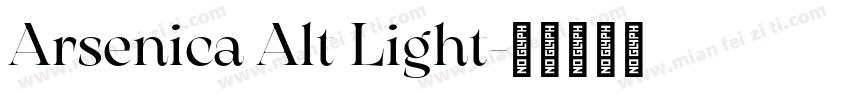 Arsenica Alt Light字体转换